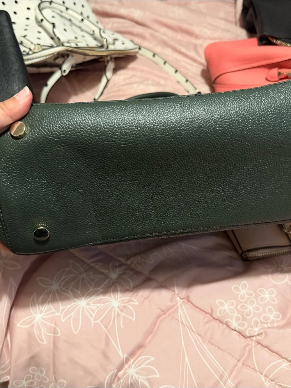 kate spade Forest Green Pebbled Leather Satchel